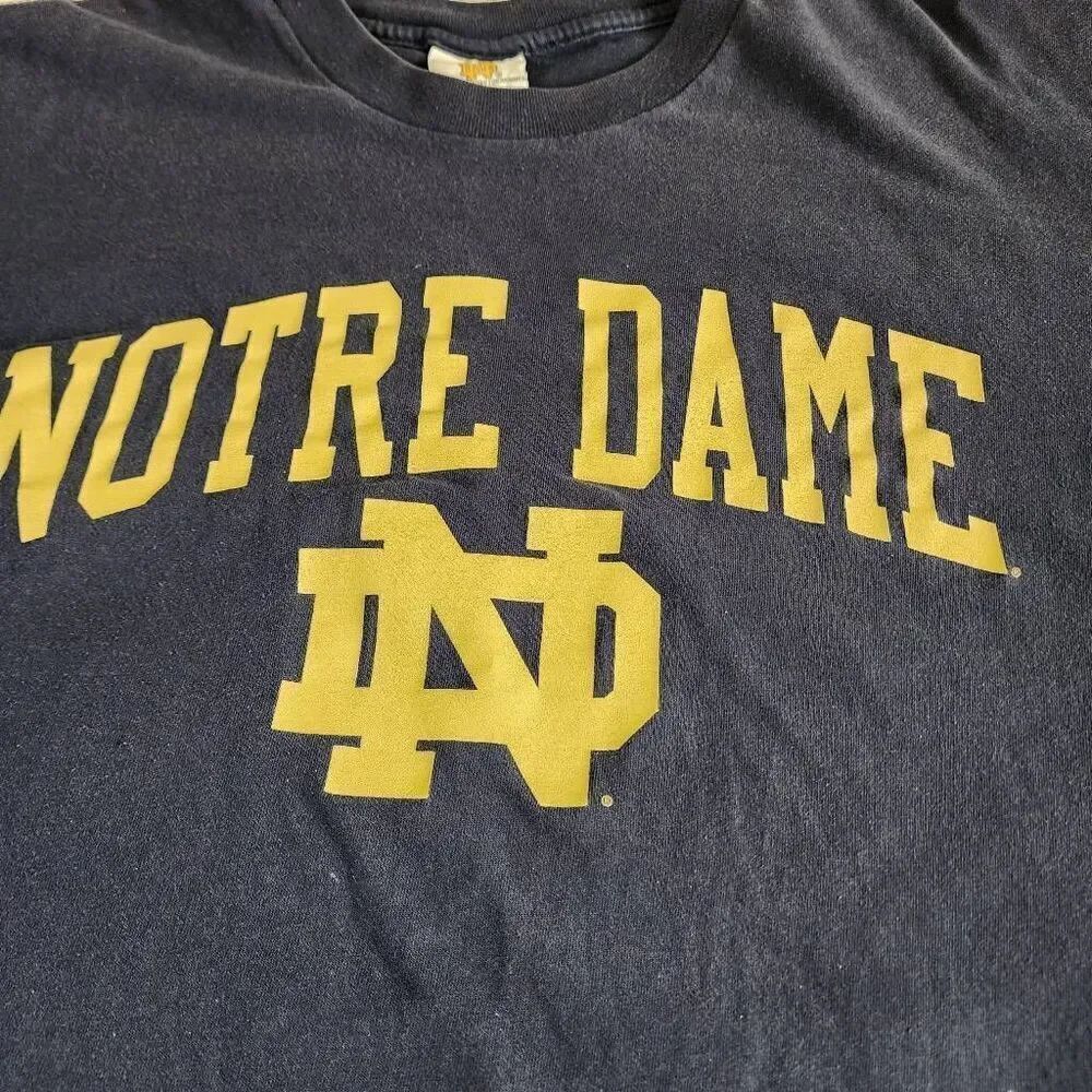 Notre Dame Bookstore Navy Blue Graphic Tshirt Size 2XL - Picture 2 of 10